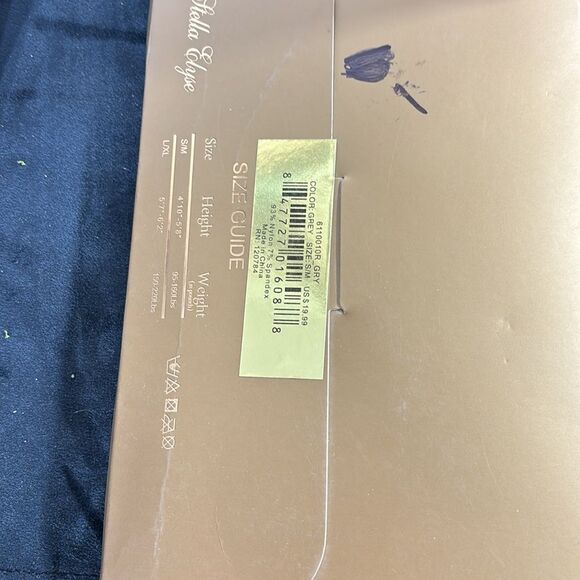 Stella Elyse leg wear S/M fishnet leggings navy blue/grey new set of 4 - Picture 3 of 4